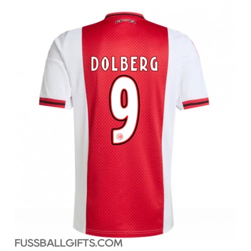 Ajax Kasper Dolberg #9 Fußballbekleidung Heimtrikot 2025-26 Kurzarm